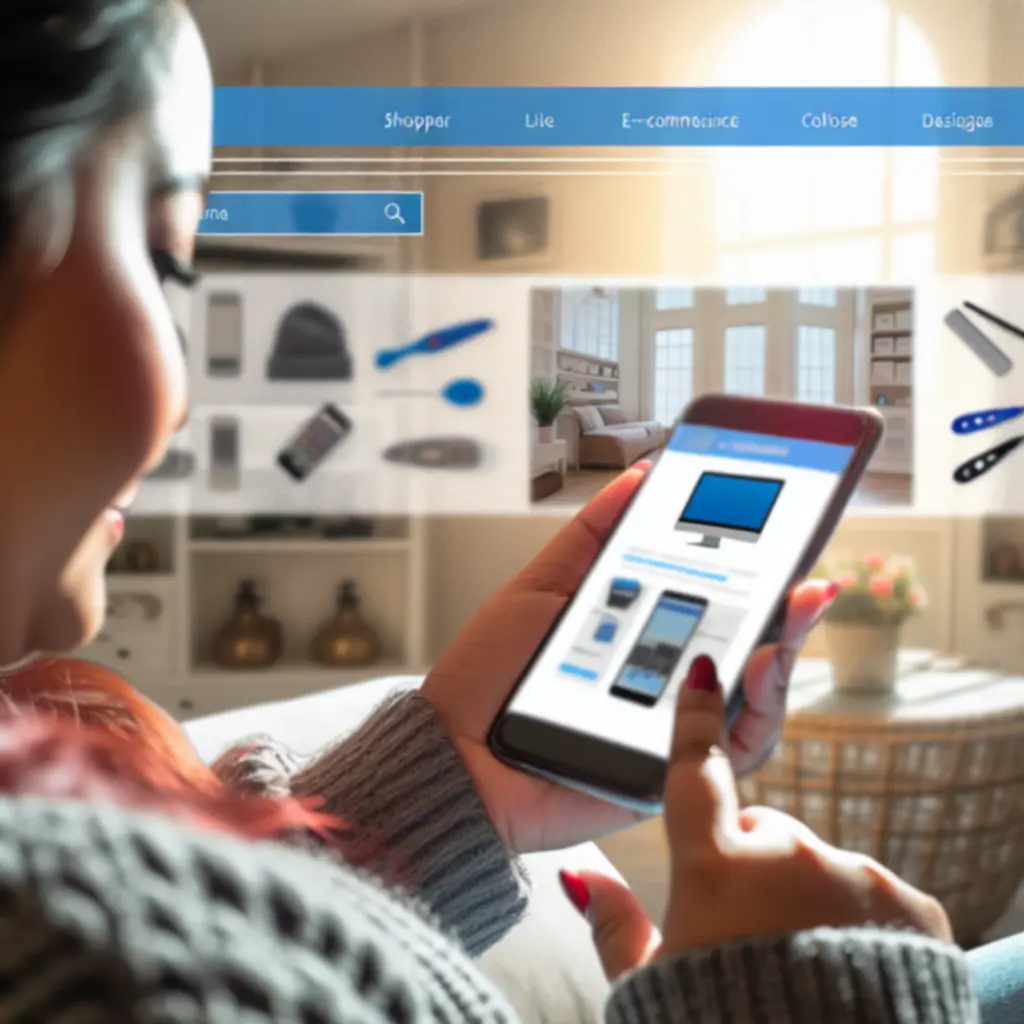 Ekran smartfona prezentujący mobilny widok sklepu