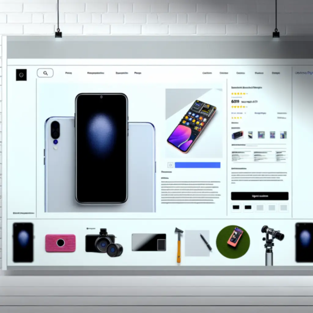 Strona produktu z dużym zdjęciem i specyfikacją techniczną